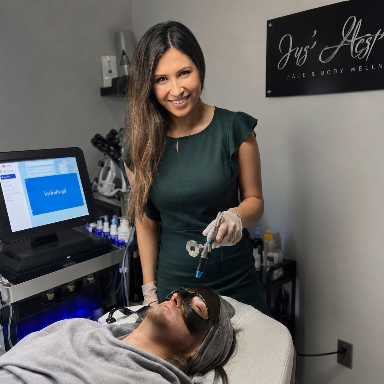 Profesional realizando un tratamiento en Clínica Estética Imperium